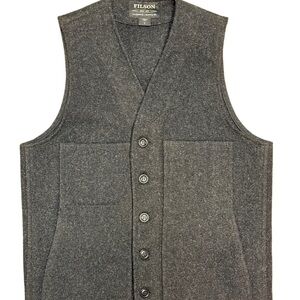 Filson Charcoal Wool Vest for Men